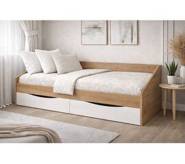 Кровать Эриол 90x200 крафт золотой / белый | Интернет магазин мебели и декора LifeDekor