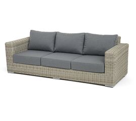 "Боно" диван из искусственного ротанга трехместный, цвет бежевый | Интернет магазин мебели и декора LifeDekor