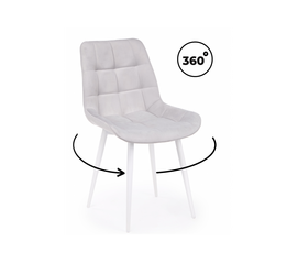 Стул на металлокаркасе Челси 360 К светло-серый (zd 960) / белый np | Интернет магазин мебели и декора LifeDekor