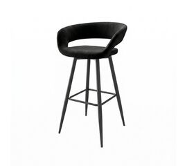 Стул полубарный Барни Р 700, Черный/Черный Д24 | Интернет магазин мебели и декора LifeDekor