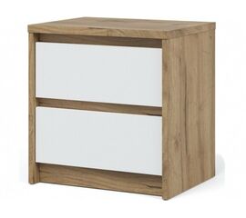 Тумба «Мишель» 2ящ, Дуб крафт золотой/Белый жемчуг | Интернет магазин мебели и декора LifeDekor