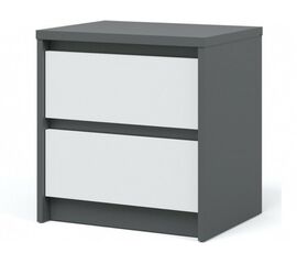 Тумба «Мишель» 2ящ, Антрацит/Белый жемчуг | Интернет магазин мебели и декора LifeDekor