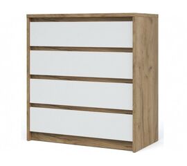 Комод «Мишель» 4ящ, Дуб крафт золотой/Белый жемчуг | Интернет магазин мебели и декора LifeDekor