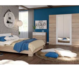 Спальня «Аврора» 4дв шк, Дуб сонома/Белый | Интернет магазин мебели и декора LifeDekor