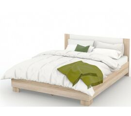 Кровать «Аврора» 160*200 (основание ЛДСП), Дуб сонома/Белый | Интернет магазин мебели и декора LifeDekor