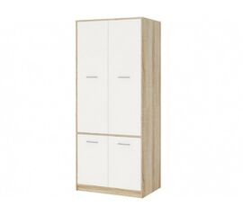 Шкаф «Стелс» 4дв, Дуб сонома/белый | Интернет магазин мебели и декора LifeDekor