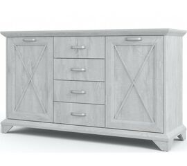 Комод «Лорена» 2д4ящ, Бетон Паин белый | Интернет магазин мебели и декора LifeDekor