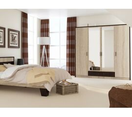 Спальня «Эшли» 4дв шк, Венге/сонома | Интернет магазин мебели и декора LifeDekor