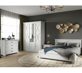 Спальня «Лорена» 3дв шк, Бетон Паин белый | Интернет магазин мебели и декора LifeDekor