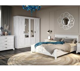 Спальня «Лорена» 4дв шк, Бетон Паин белый | Интернет магазин мебели и декора LifeDekor