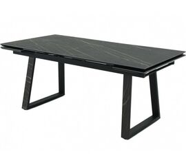 Стол «Monaco» Quadro, Noir desir Bocciardato, каркас черный | Интернет магазин мебели и декора LifeDekor