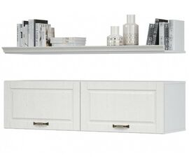 Шкаф навесной с полкой «Лацио», Белый/Белое дерево | Интернет магазин мебели и декора LifeDekor