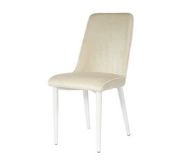 Стул «Дейзи», Монолит беж, каркас белый | Интернет магазин мебели и декора LifeDekor