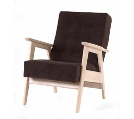 Кресло РЕТРО (беленый дуб / RS 32 - коричневый) | Интернет магазин мебели и декора LifeDekor