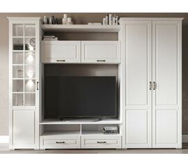 Гостиная «Лацио» со шкафом, Белый/Белое дерево | Интернет магазин мебели и декора LifeDekor