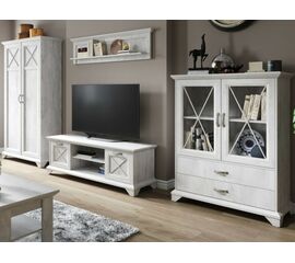 Гостиная «Лорена» со шкафом, Бетон Паин белый | Интернет магазин мебели и декора LifeDekor