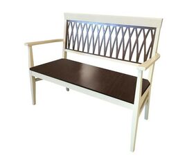 Скамья «Кристиан», Комби 3 (Слоновая кость+орех темный) | Интернет магазин мебели и декора LifeDekor