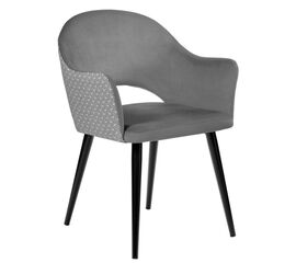 Стул Bruno серый с жаккардом | Интернет магазин мебели и декора LifeDekor