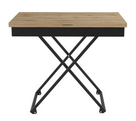 Стол универсальный трансформируемый АНДРЭ Loft ЛДСП дуб вотан/чёрный | Интернет магазин мебели и декора LifeDekor