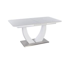 Стол обеденный раскладной T-904 Vision (1600-2000x900x760) Ceramic/Satin White Gloss (керамика / белый глянцевый сатин), Размер стола: 1600-2000x900x760 | Интернет магазин мебели и декора LifeDekor