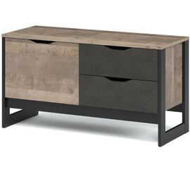 Тумба «Стокгольм» 1д2ящ, Дуб гранж песочный/Железный камень | Интернет магазин мебели и декора LifeDekor