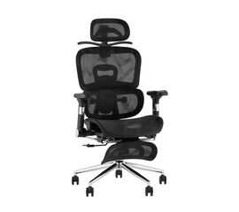 Кресло офисное TopChairs Stich с оттоманкой, черный | Интернет магазин мебели и декора LifeDekor