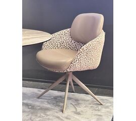 Стул ГРЕЙС (GRACE) 360 град, цвет КОРИЧНЕВЫЙ RIELLY-501 / HUNTER-242, ткань / ТЕМНО-СЕРЫЙ, ®DISAUR | Интернет магазин мебели и декора LifeDekor