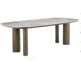 Стол ГАРДЕ (GARDE) 239 цвет БЕЖЕВЫЙ МРАМОР CA036, керамика / коричневый, ®DISAUR | Интернет магазин мебели и декора LifeDekor
