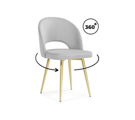 Стул на металлокаркасе Курбис 360 светло-серый (zd 960) / золотой | Интернет магазин мебели и декора LifeDekor