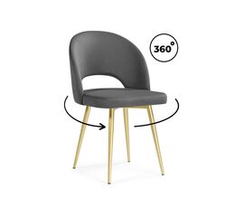 Стул на металлокаркасе Курбис 360 темно-серый (zd 995) / золотой | Интернет магазин мебели и декора LifeDekor
