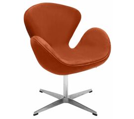 Кресло SWAN STYLE CHAIR терракотовый, искусственная замша | Интернет магазин мебели и декора LifeDekor