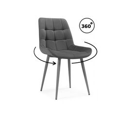 Стул на металлокаркасе Челси 360 К темно-серый (zd 995) / серый | Интернет магазин мебели и декора LifeDekor