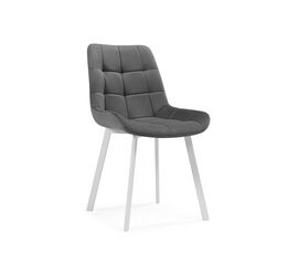 Стул на металлокаркасе Челси П темно-серый (zd 995) / белый | Интернет магазин мебели и декора LifeDekor