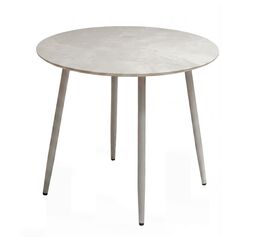Стол DikLine RKM90 Керамика глянец белый Icelandic white jade (Ostra Bianco Light)/подстолье капучино/опоры капучино | Интернет магазин мебели и декора LifeDekor