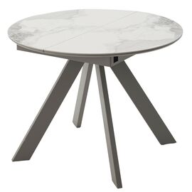 Стол БОНЖУР 100 цвет ICELANDIC WHITE JADE, керамика / ЛАТТЕ каркас | Интернет магазин мебели и декора LifeDekor