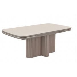 Стол DikLine DKO160 Керамика Krater Perla (бежевый матовый)/подстолье капучино/опоры капучино (2 уп.) | Интернет магазин мебели и декора LifeDekor