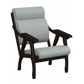 Кресло Вега 10 ткань серый, каркас венге | Интернет магазин мебели и декора LifeDekor