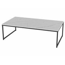 Стол журнальный Инсайд белый мрамор/черный | Интернет магазин мебели и декора LifeDekor