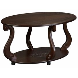 Стол журнальный Овация (М) на колесах темно-коричневый | Интернет магазин мебели и декора LifeDekor