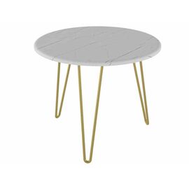 Стол журнальный Рид Голд 430 белый мрамор/золото | Интернет магазин мебели и декора LifeDekor