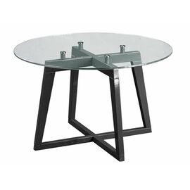 Стол журнальный Рилле 445 серый графит/стекло прозрачное (круг) | Интернет магазин мебели и декора LifeDekor