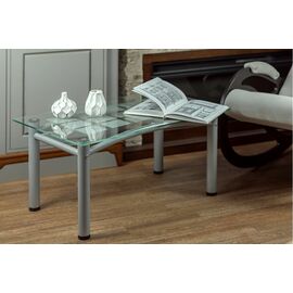 Стол журнальный Робер 3М металлик/прозрачное | Интернет магазин мебели и декора LifeDekor