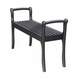 Скамья для прихожей с подлокотниками массив, каркас венге | Интернет магазин мебели и декора LifeDekor