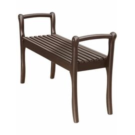 Скамья для прихожей с подлокотниками массив, каркас орех | Интернет магазин мебели и декора LifeDekor