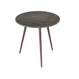 Стол журнальный Рикон Страйп гранж/винный металлик | Интернет магазин мебели и декора LifeDekor