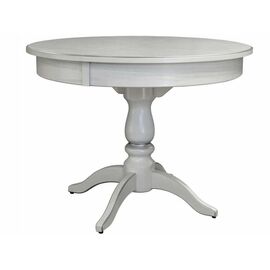 Стол обеденный Моро 04 раздвижной белый/серебро 100/140*100 | Интернет магазин мебели и декора LifeDekor