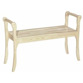 Скамья для прихожей с подлокотниками массив, каркас лак | Интернет магазин мебели и декора LifeDekor