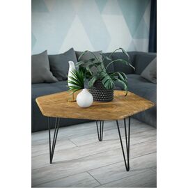 Стол журнальный Олдем дуб американский/чёрный | Интернет магазин мебели и декора LifeDekor