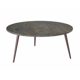 Стол журнальный Рикон гранж/винный металлик | Интернет магазин мебели и декора LifeDekor