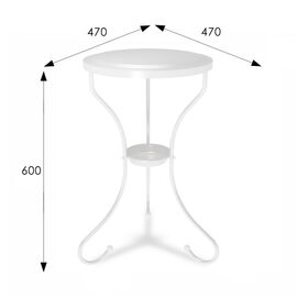 Столик журнальный SHT-CT10 белый муар | Интернет магазин мебели и декора LifeDekor